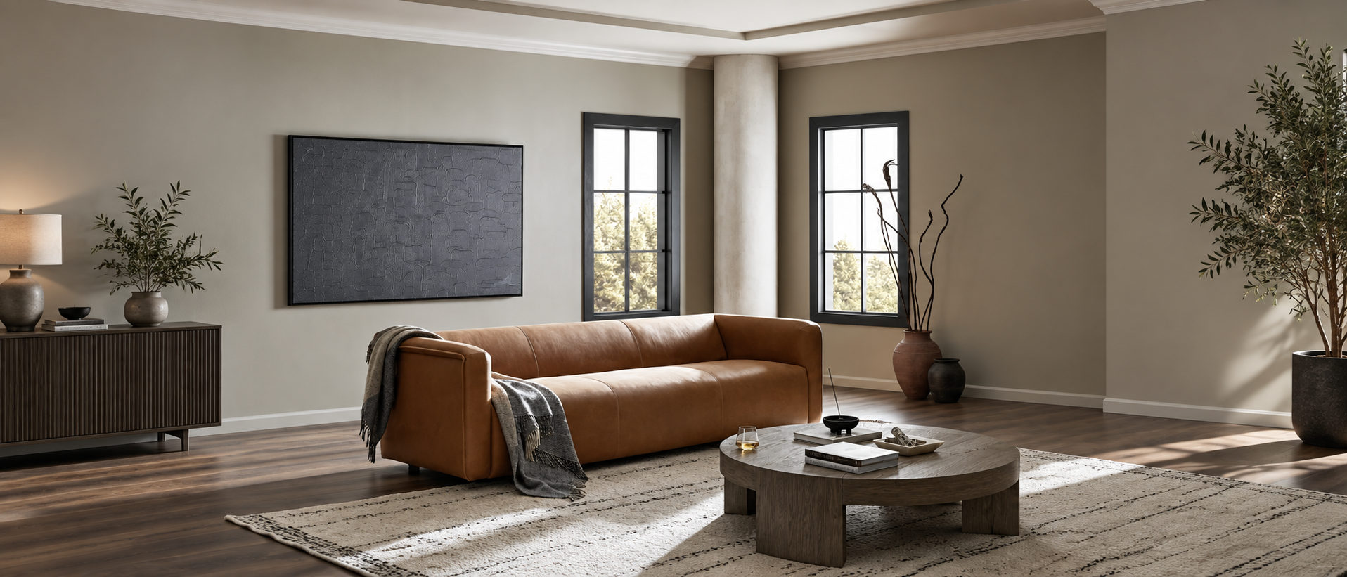 Soft blankets and cushions for comfortable everyday spaces