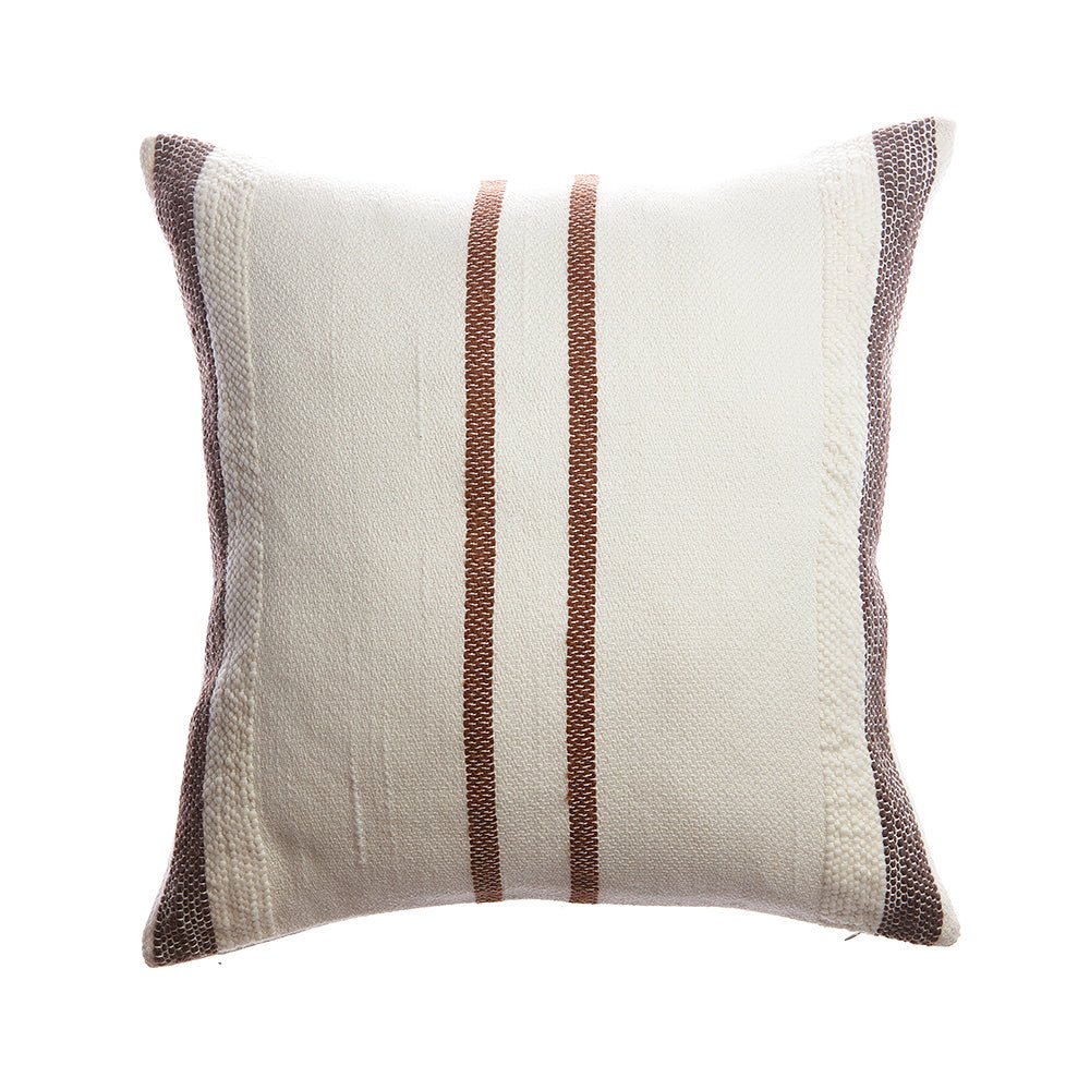 Border Stripe Linen Square Pillow - Image 3