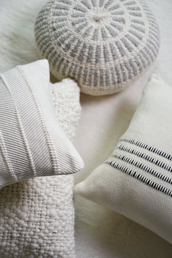 Natural Striped Decorative Pillow