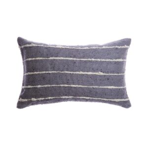 Slate Raw Silk Square Pillow