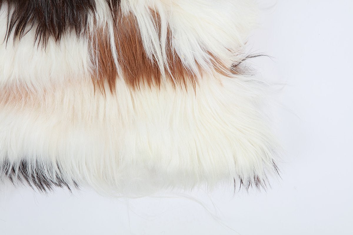 Mixed Natural Goatskin Pillow - Image 2