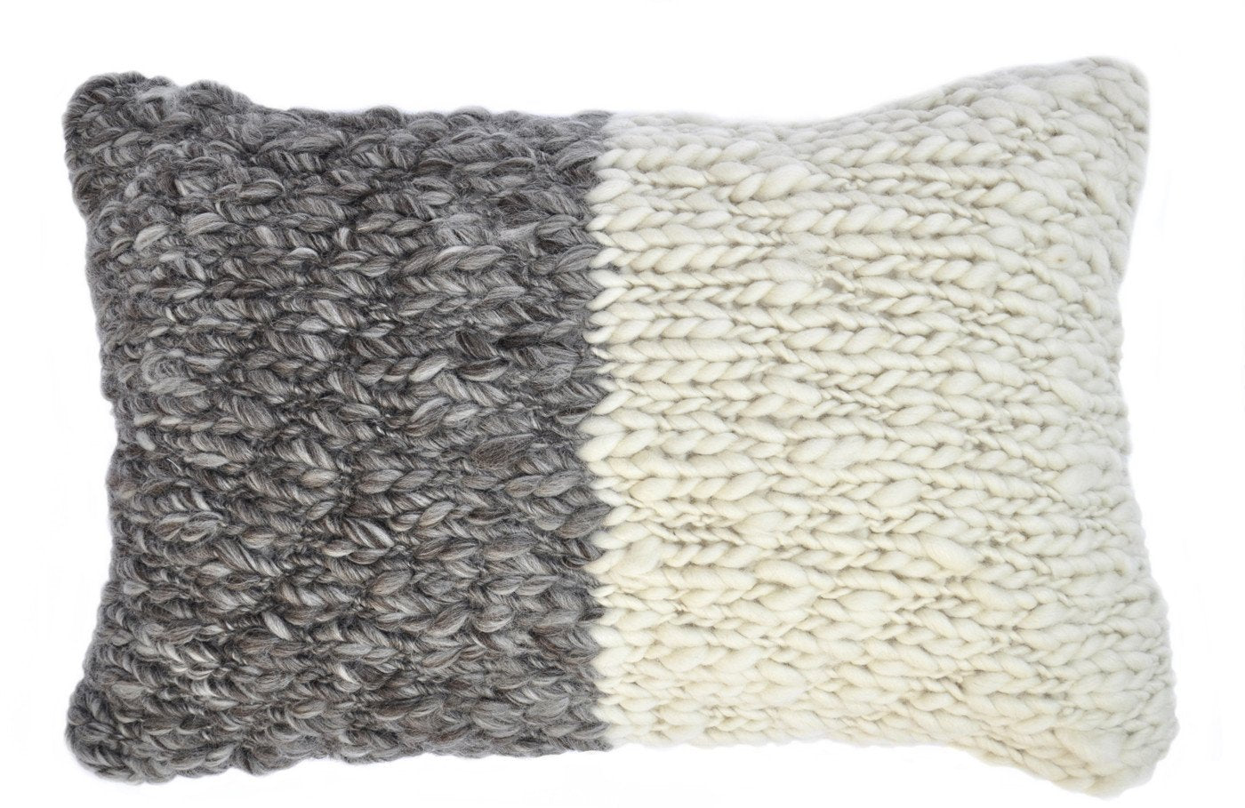 Two Tone Jersey Wool Throw Pillow