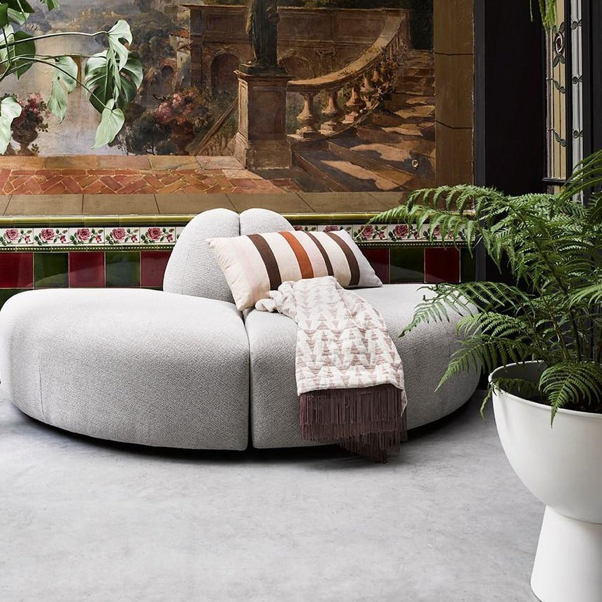 Linen striped lumbar pillow - Image 6
